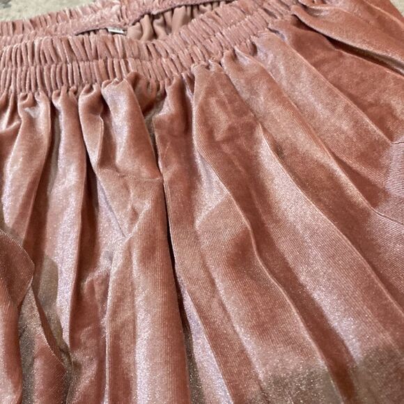 Velvet Rose Blush Pink Pleated Skirt - Picture 9 of 9